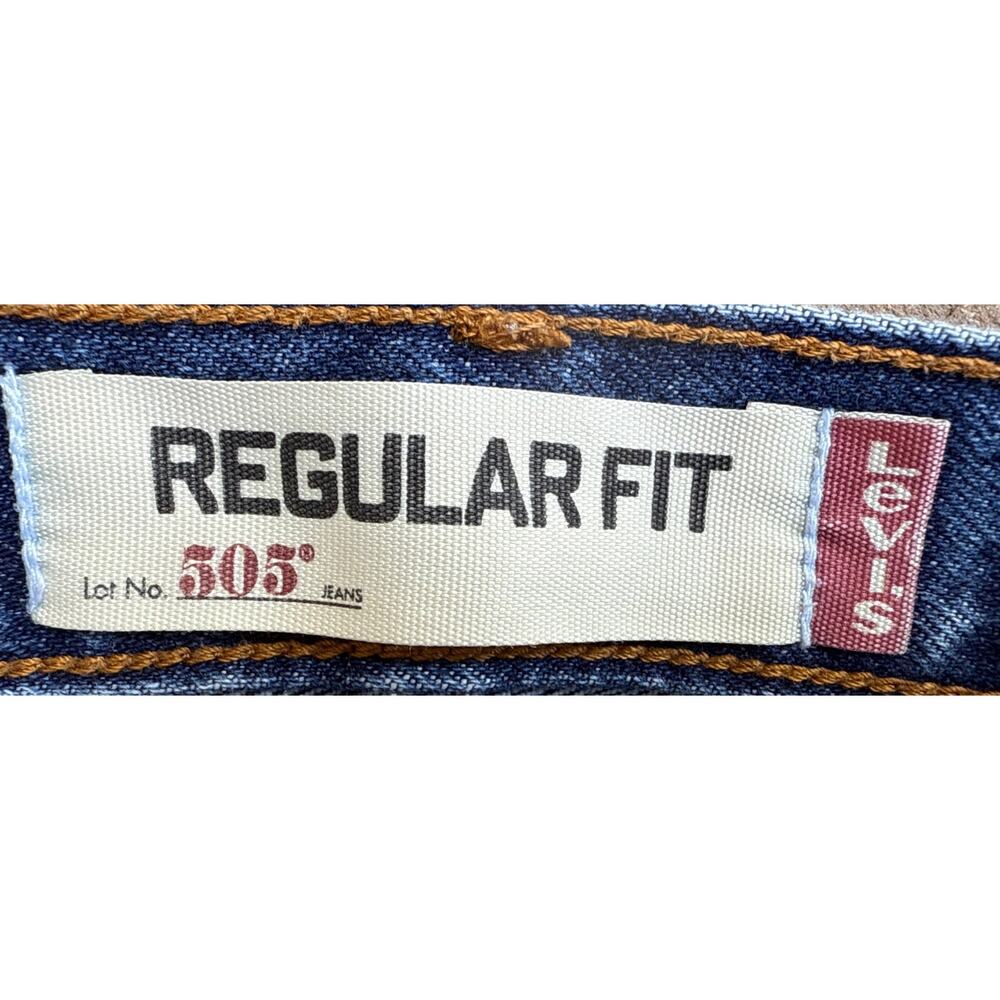 Levi’s 505 Regular Fit Jeans Men’s Size 36x32 Blue Denim Straight Leg - Picture 6 of 6